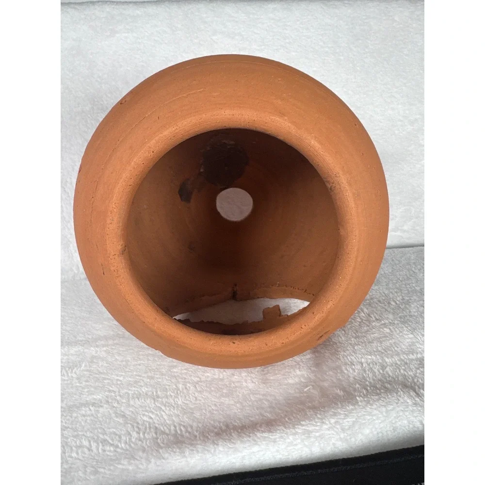 Unbranded Hand Made Jack-O-Lantern Pumpkin Luminary Unisex OS Terracotta Rustic